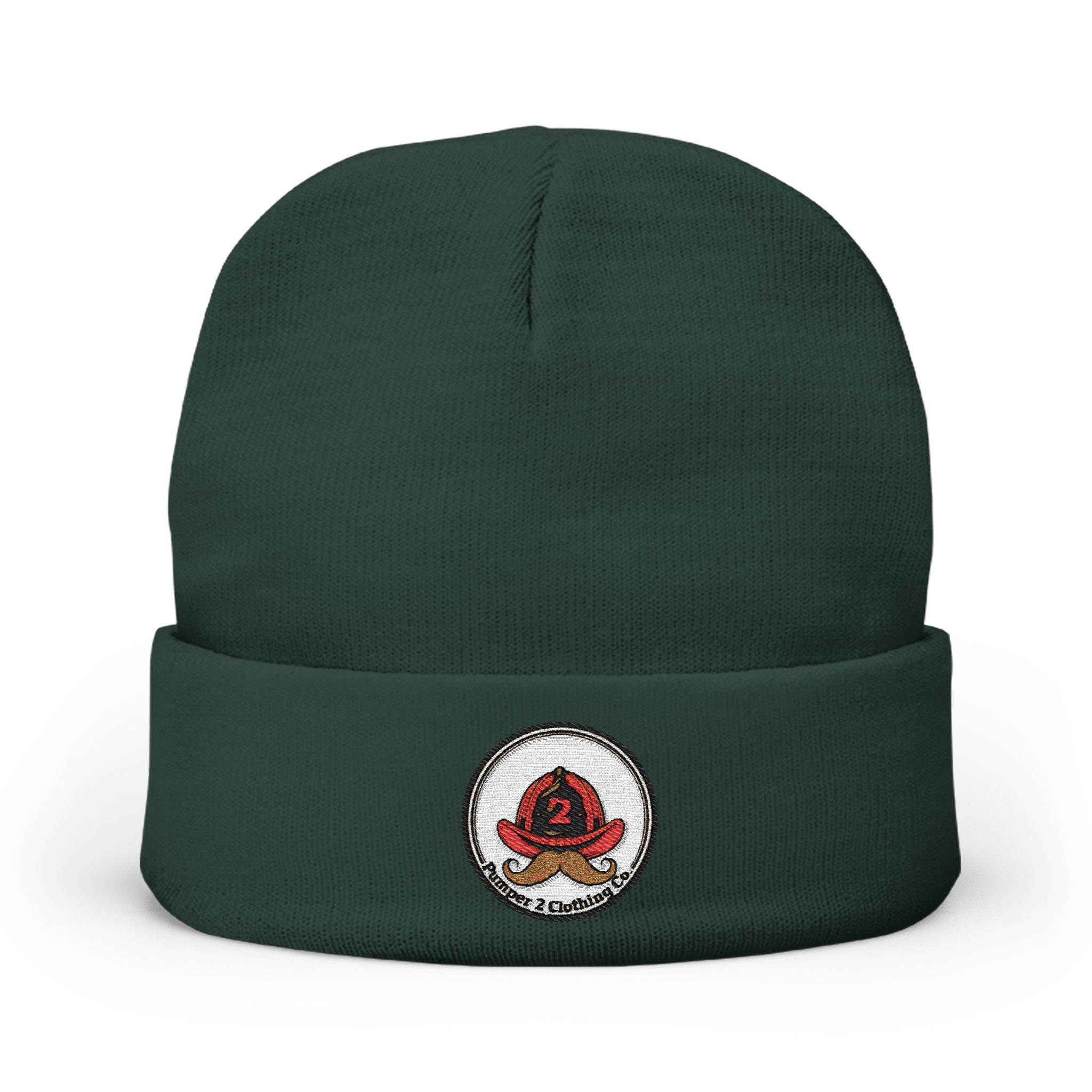 Pumper 2 Clothing Co. Mustached Knit Beanie (Embroidery)
