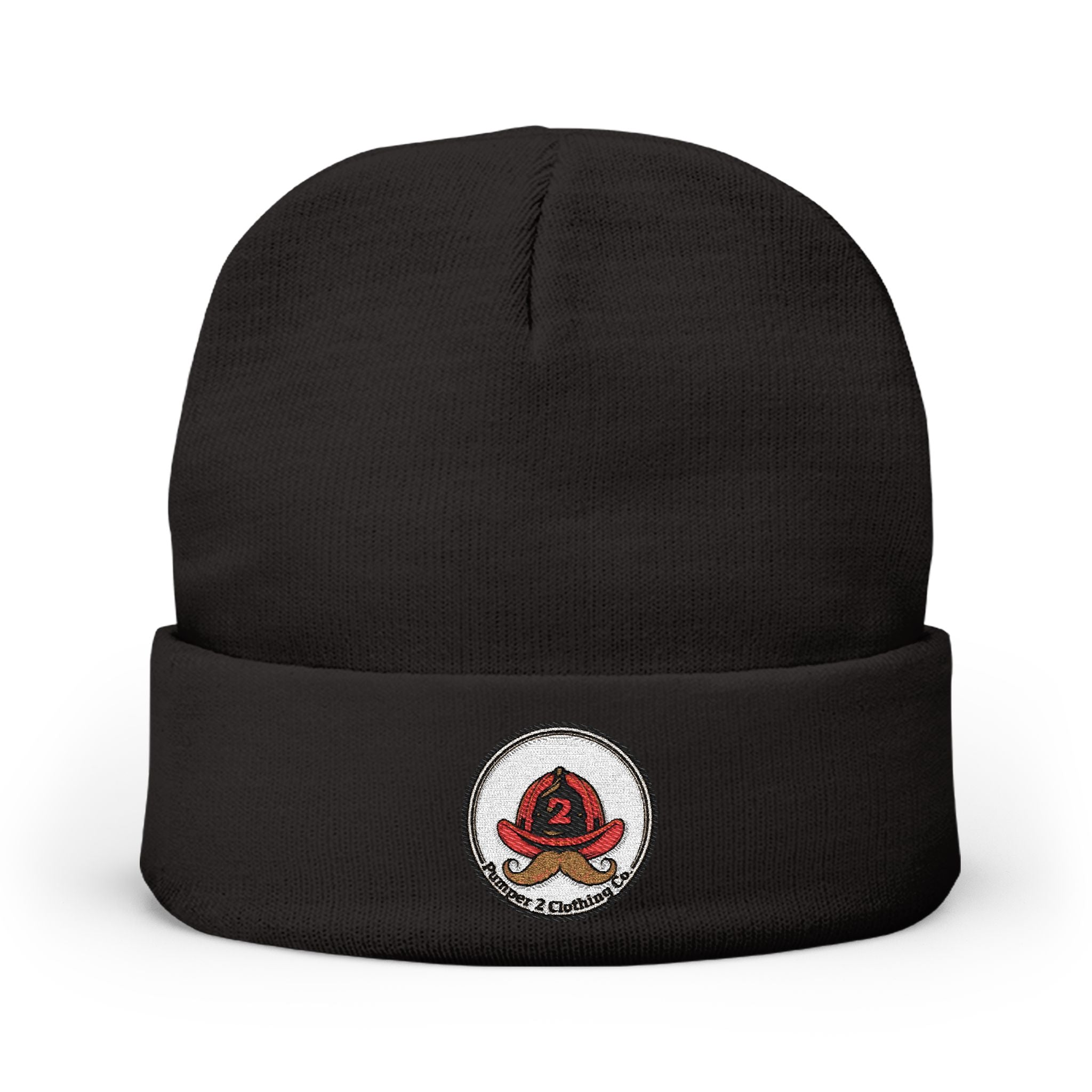 Pumper 2 Clothing Co. Mustached Knit Beanie (Embroidery)