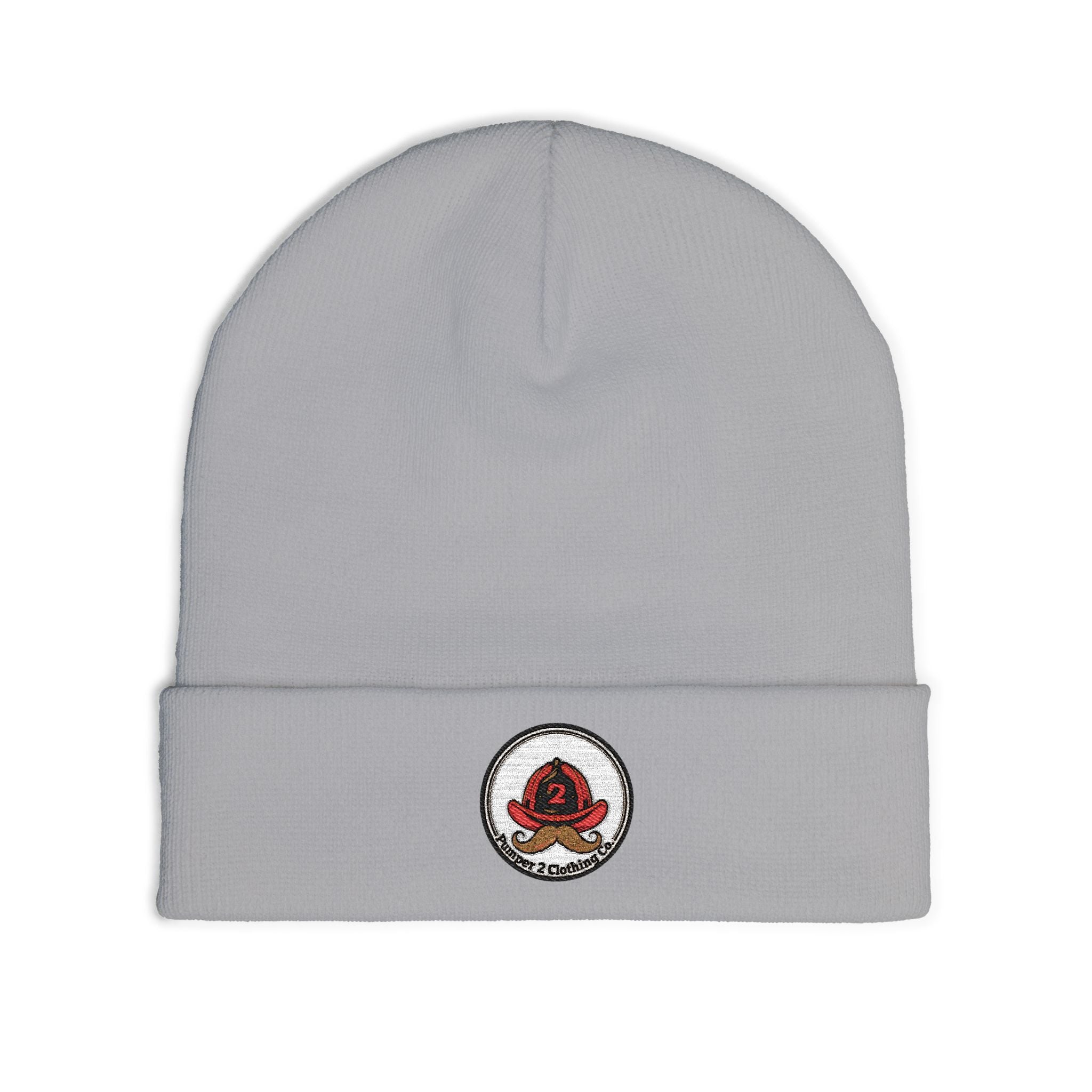 Pumper 2 Clothing Co. Mustached Knit Beanie (Embroidery)