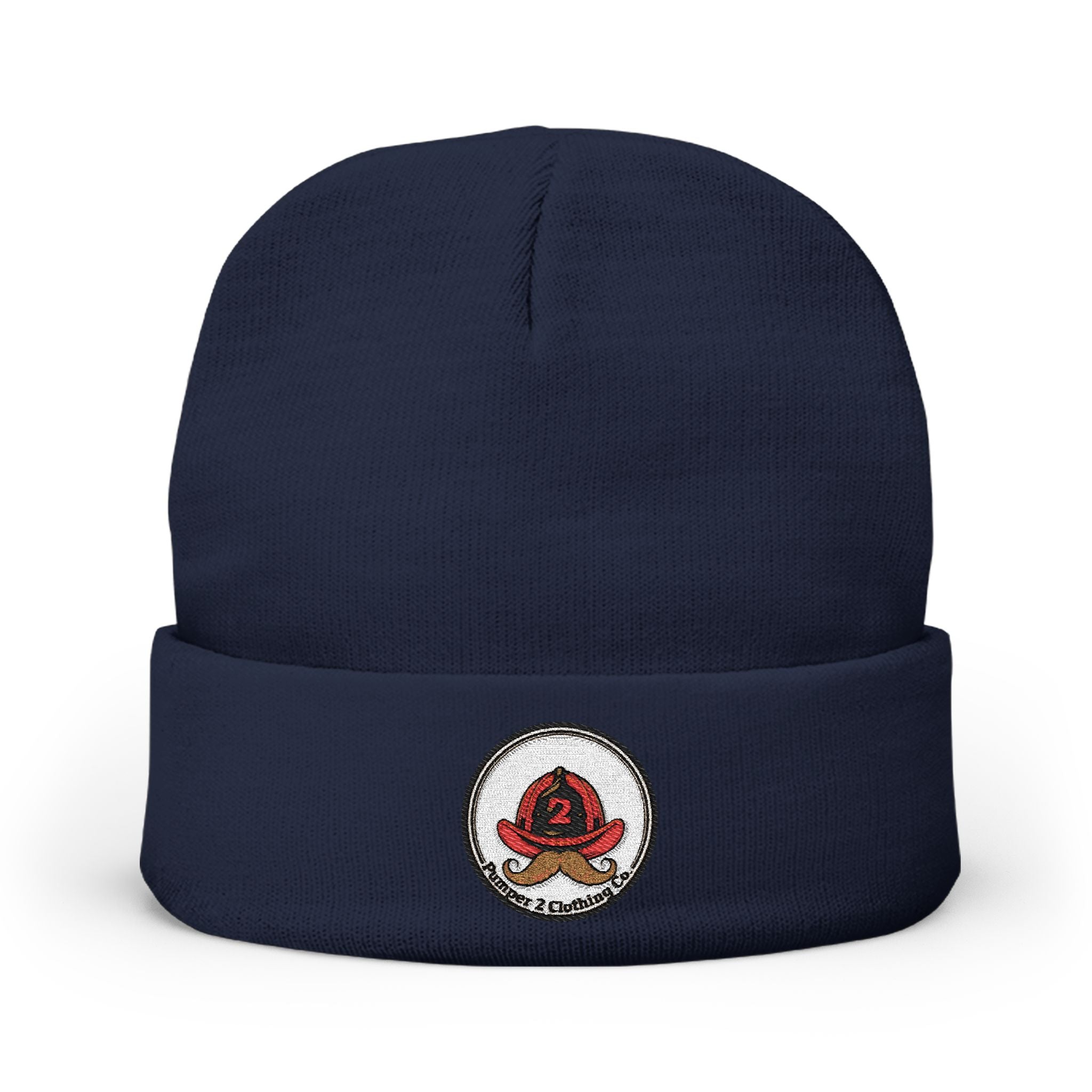Pumper 2 Clothing Co. Mustached Knit Beanie (Embroidery)