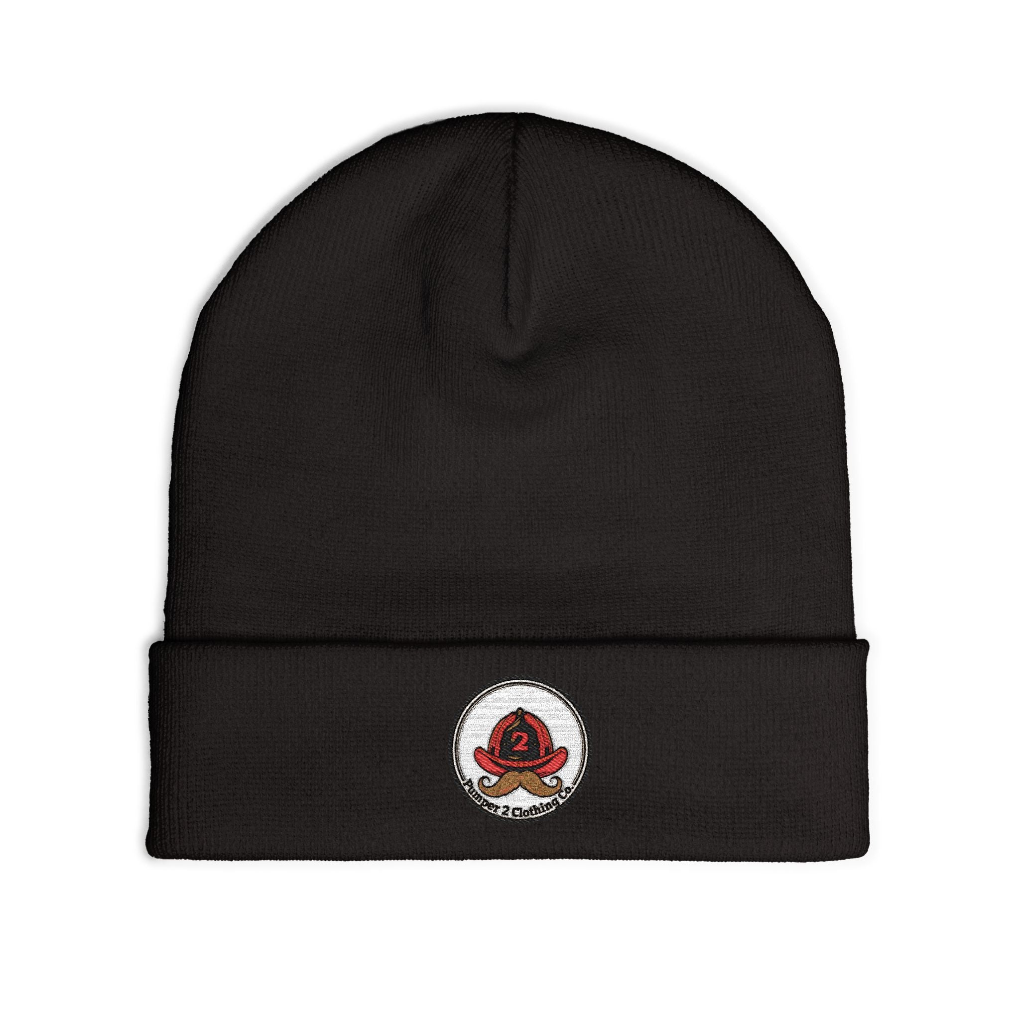 Pumper 2 Clothing Co. Mustached Knit Beanie (Embroidery)