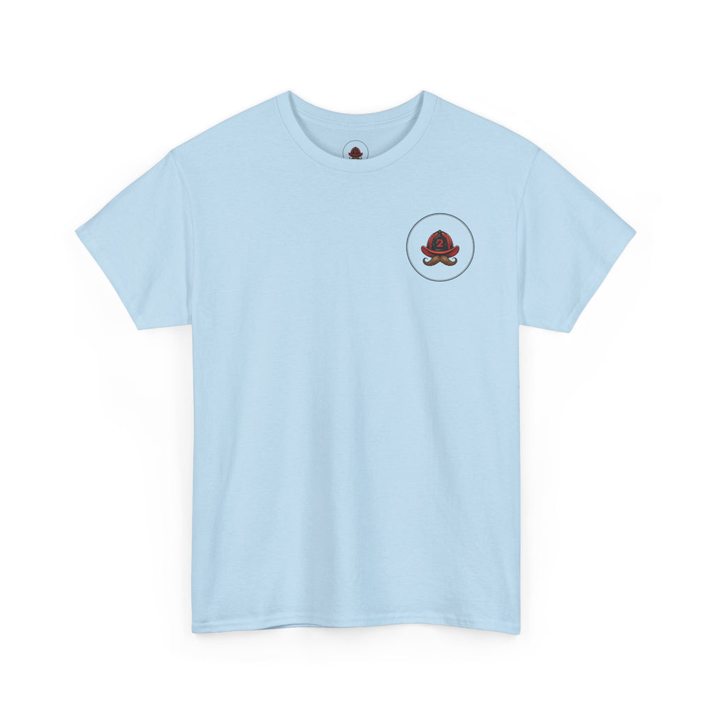 Firefighter Tee — "I Put Out" Vintage Pinup Fire Truck T-Shirt