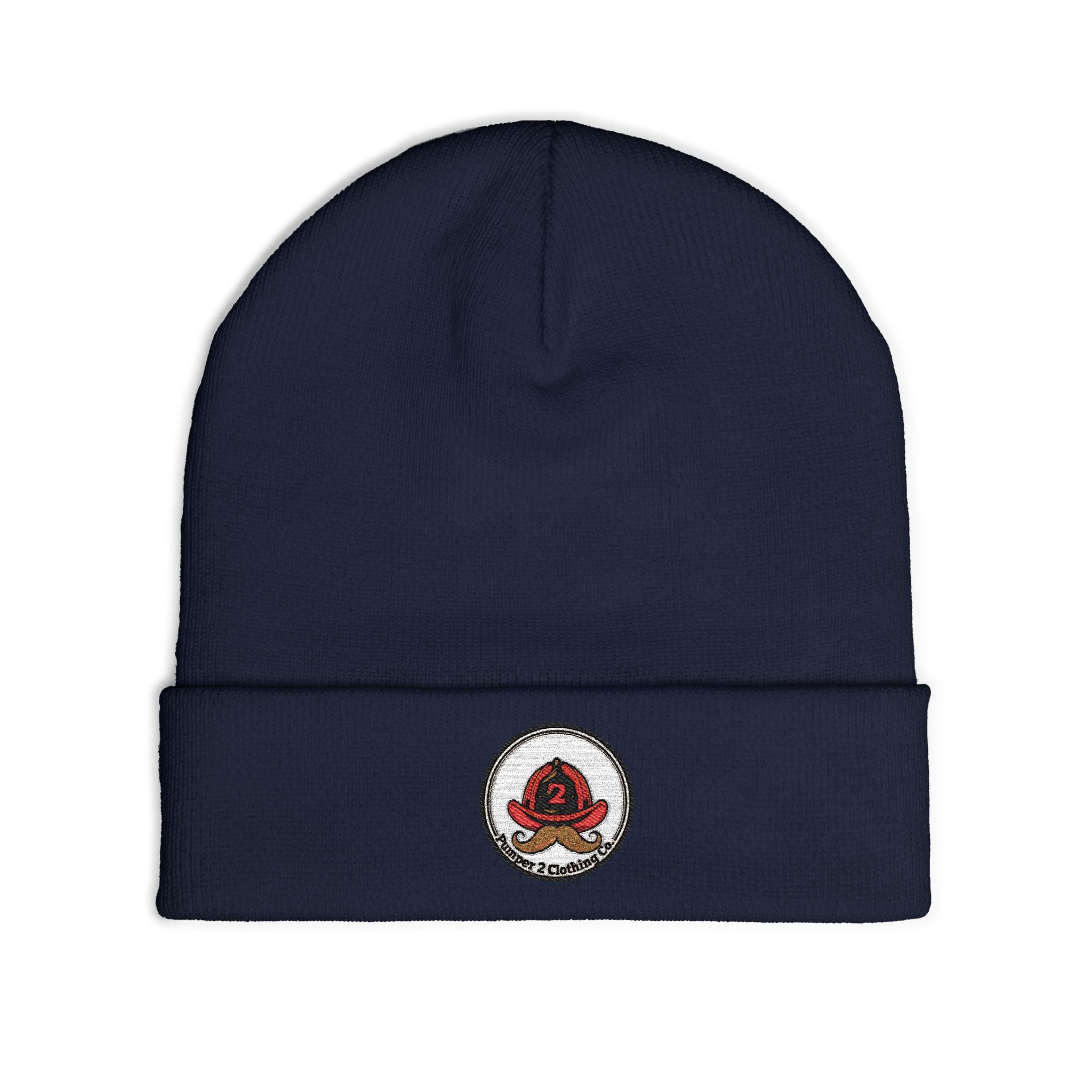 Pumper 2 Clothing Co. Mustached Knit Beanie (Embroidery)